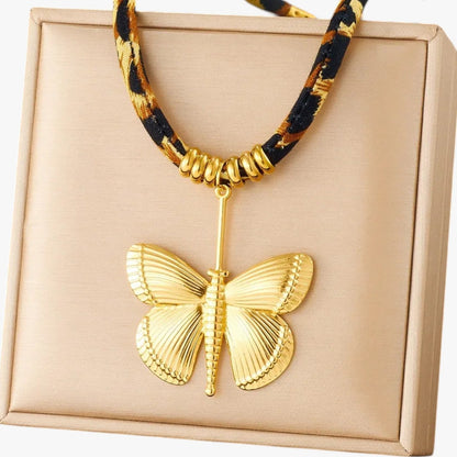 Maggie | Leoparden Charm-Halskette mit Golddetails Einzigartiger Stil und Perfektes Geschenk