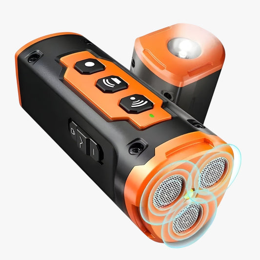 Amos | Ultraschall-Gerät gegen Bellen – wiederaufladbar mit LED-Taschenlampe