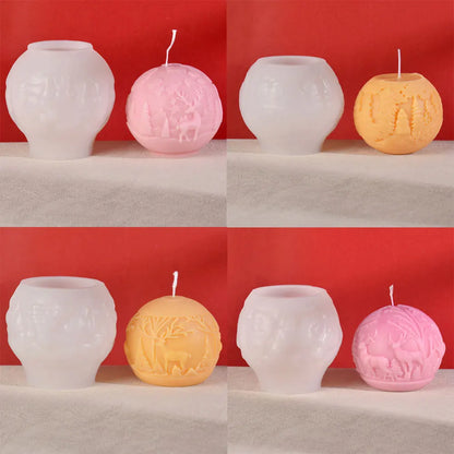 Elchkerze | Reliefform Winterwald - Festliche Dekoration und DIY-Geschenke