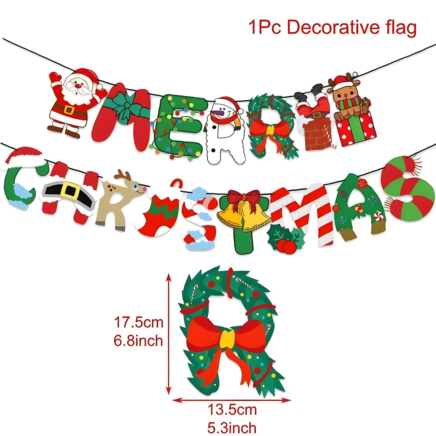 MerryBanner | Weihnachtsbanner-Girlande – verleihen Sie Ihrem Zuhause eine festliche Note