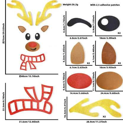 Weihnachts-Filzaufkleber für Türen und Fenster – festliche Dekoration für Zuhause