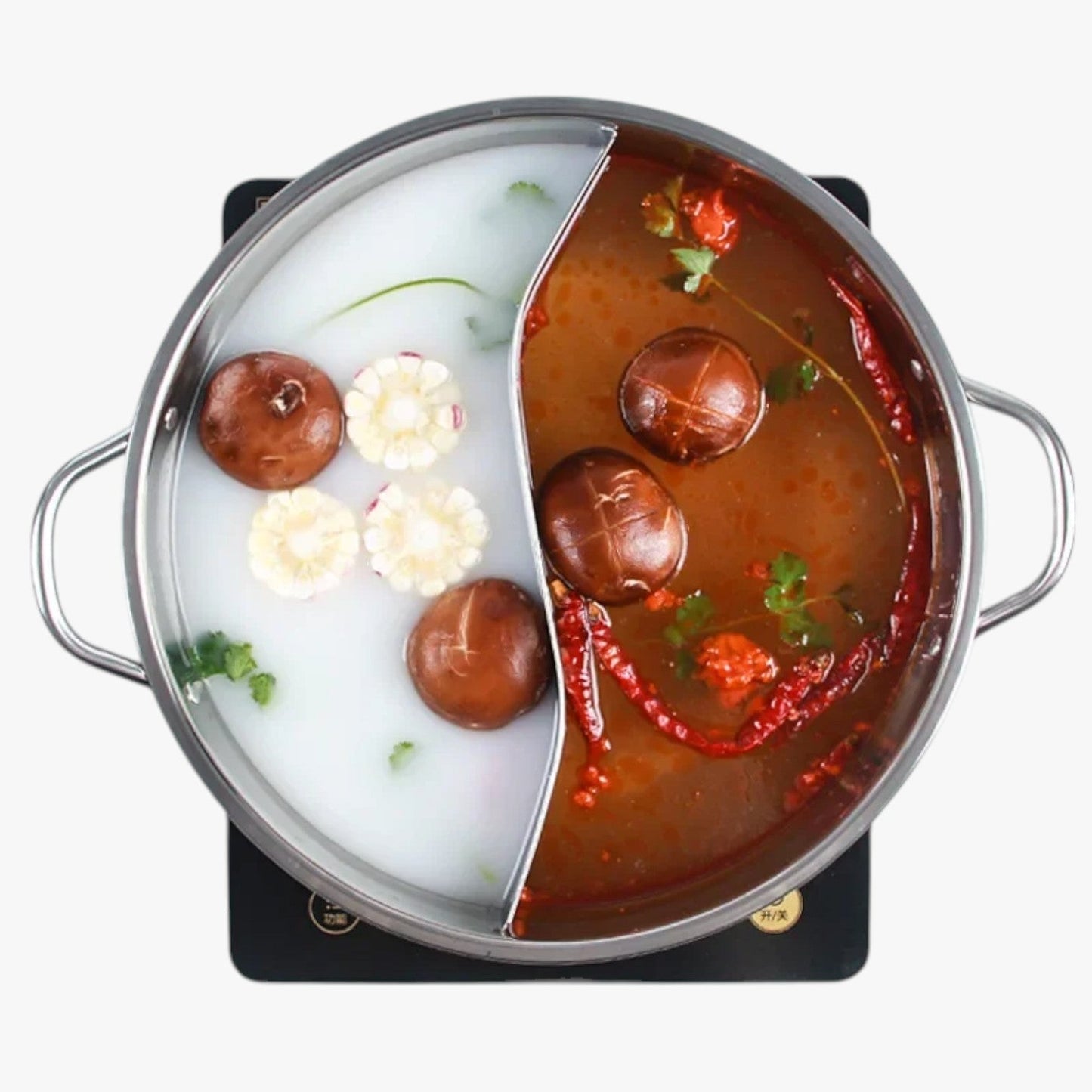 Mallory | 2-in-1 Topf aus Edelstahl 30 cm – Kocht gleichzeitig zwei Gerichte