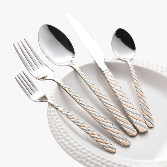 Haley | Set aus geflochtenem Besteck aus Edelstahl