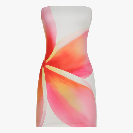 Elisa | Ärmelloses geblümtes Wickelkleid