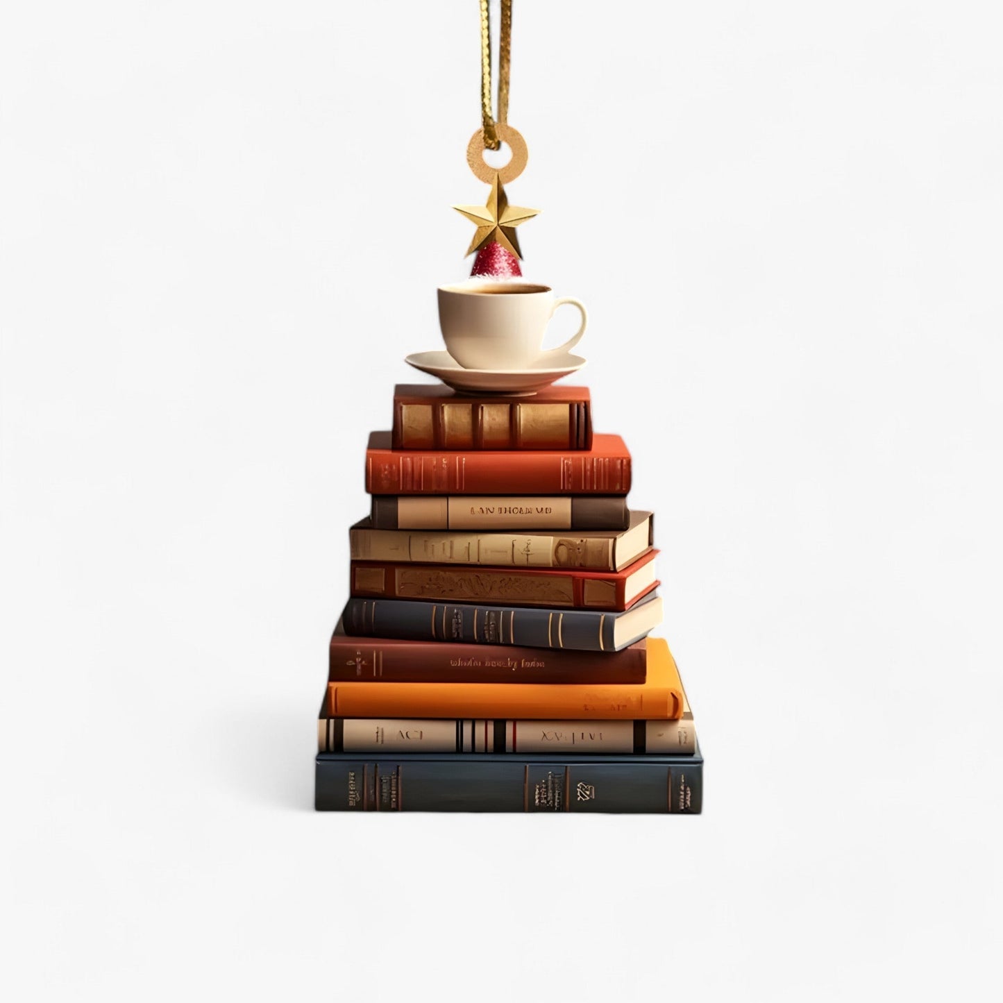 Bücherliebhaber | Pendelleuchte Bücher in flachem 2D-Acryl - Kreative Weihnachtsdekoration für Zuhause und Fenster