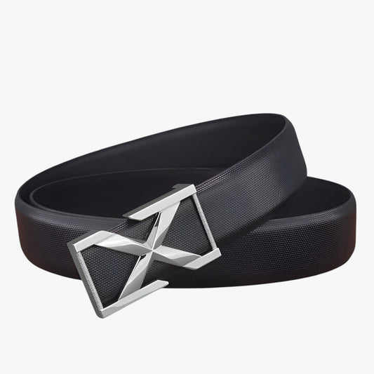 Luke | Herren-Gürtel mit X-Schnalle, luxuriöser Casual-Stil für Jugendliche