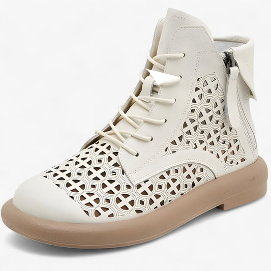 Clara | Durchbrochene Stiefeletten aus echtem Leder mit Stil