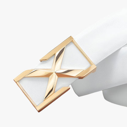 Luke | Herren-Gürtel mit X-Schnalle, luxuriöser Casual-Stil für Jugendliche