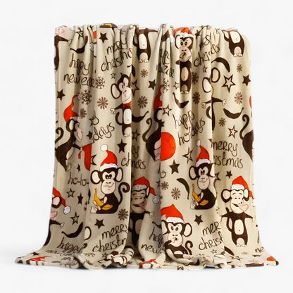 Luxuriöse Weihnachtsdecke aus Fleece - Elegante und kuschelige Urlaubsdekoration