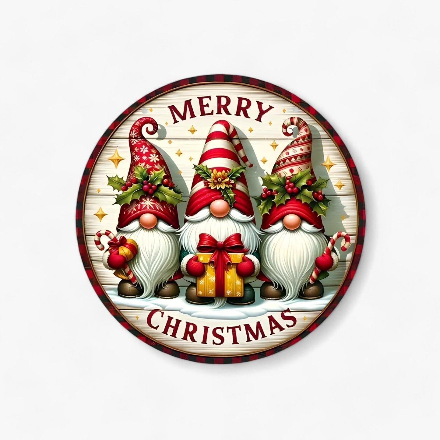 Holz Weihnachtsgnom Paneel - Fügen Sie einen fantasievollen Touch hinzu