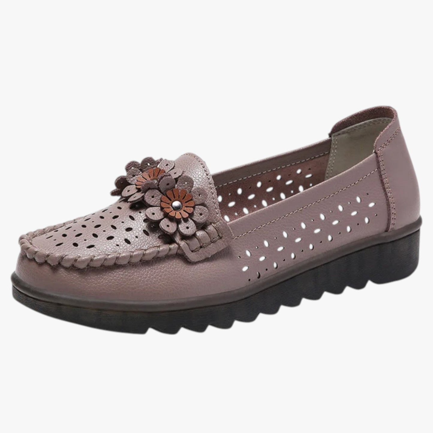 Annie | Sommerschuhe aus Leder - Komfort und Frische mit eleganten BlumenDETAILS