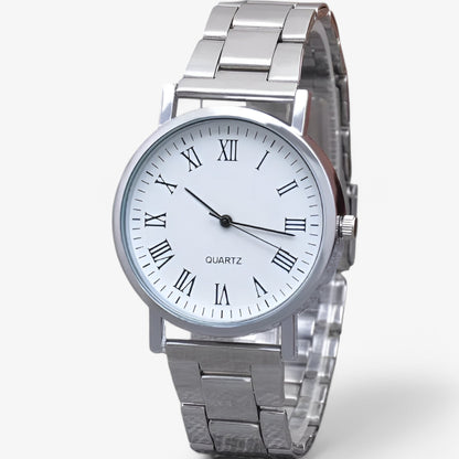 Leon | Elegante silberne Uhr für Herren