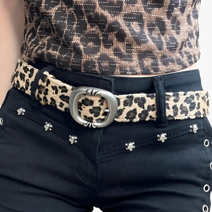 Dakota | Y2K-Leopardengürtel im Punk-Vintage-Stil für Damen