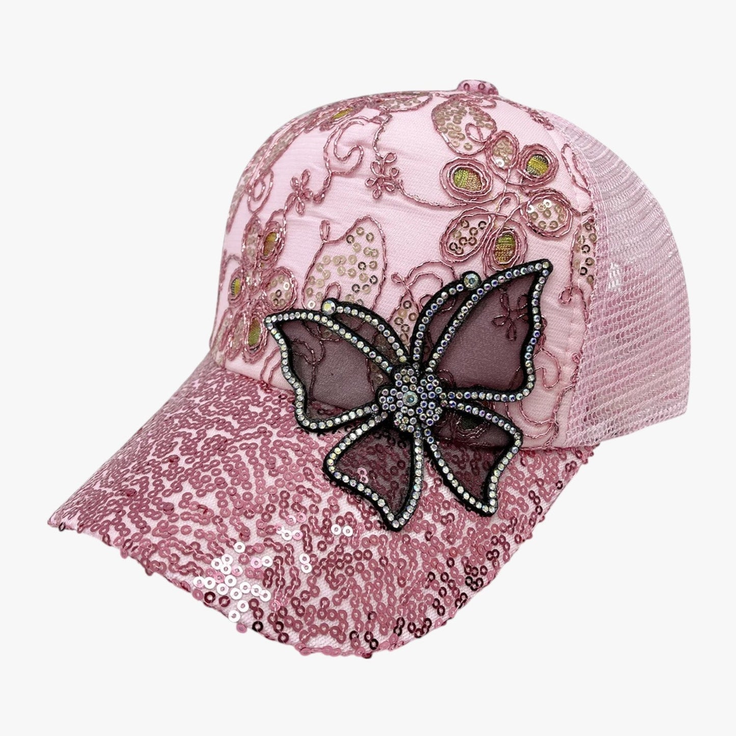 Peyton | Damen Baseballcap aus glitzerndem Denim mit verstellbarer Schnalle