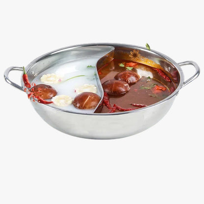 Mallory | 2-in-1 Topf aus Edelstahl 30 cm – Kocht gleichzeitig zwei Gerichte