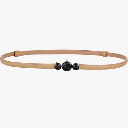 Caesy | Schmale Taille aus echtem Leder - Verstellbare Eleganz