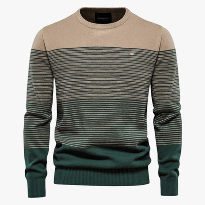 Eugene | Herren Ringel-Pullover mit Rundhalsausschnitt – Slim Fit und hochwertige Wärme