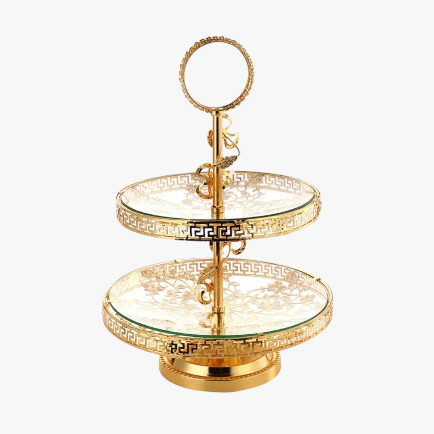 Jaziel | Zweistöckiges Dekoratives Tablett für Süßigkeiten und Obst