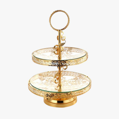 Jaziel | Zweistöckiges Dekoratives Tablett für Süßigkeiten und Obst