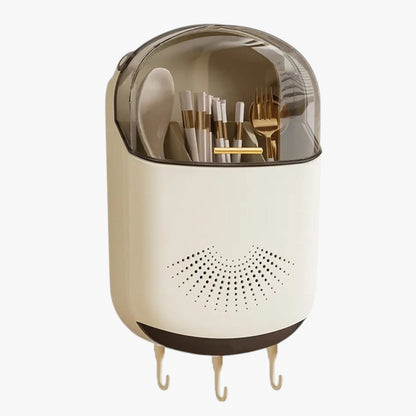 Gianni | Wandhalterung für Stiftbehälter mit Entwässerung und Abdeckung