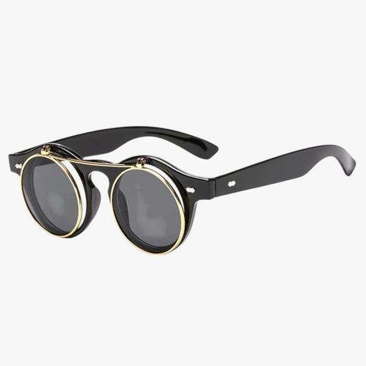 Zain | Retro Unisex Sonnenbrille Doppelobjektiv Flip & UV-Schutz