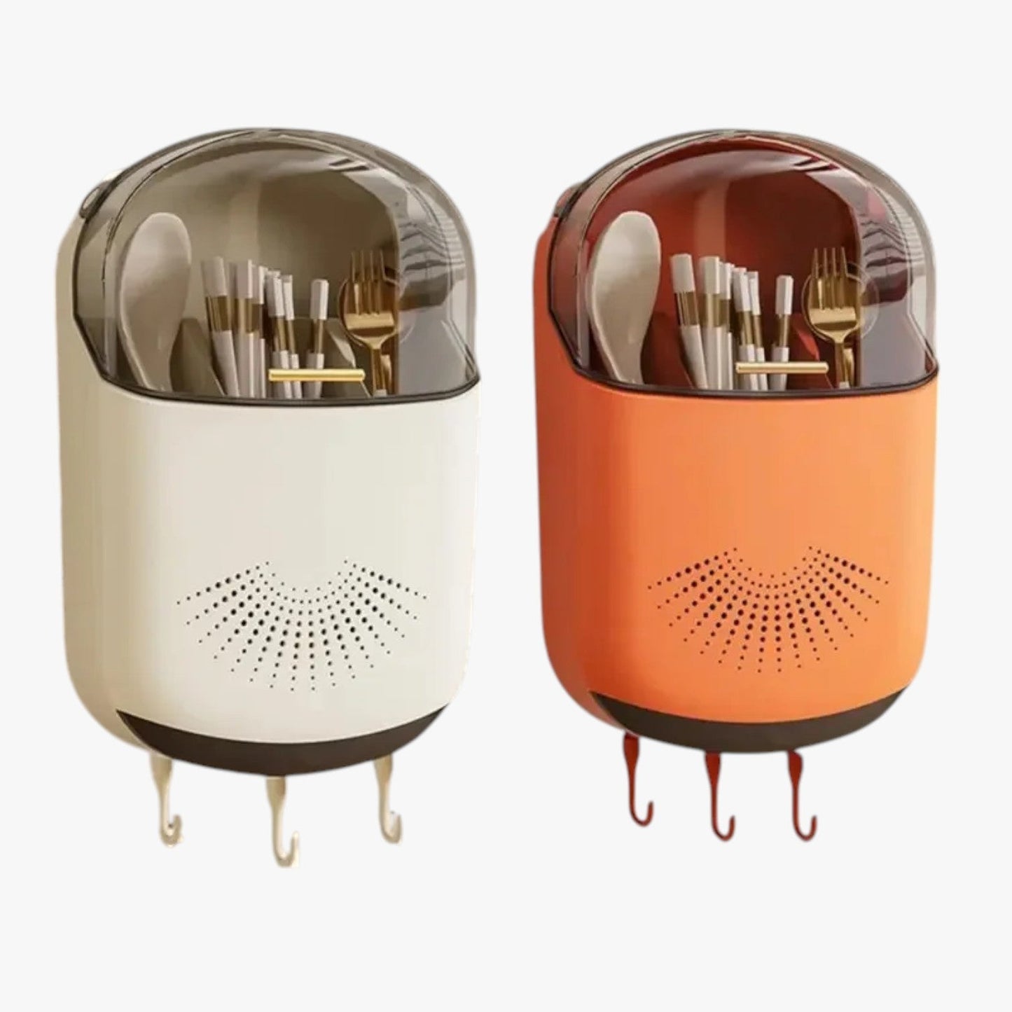 Gianni | Wandhalterung für Stiftbehälter mit Entwässerung und Abdeckung