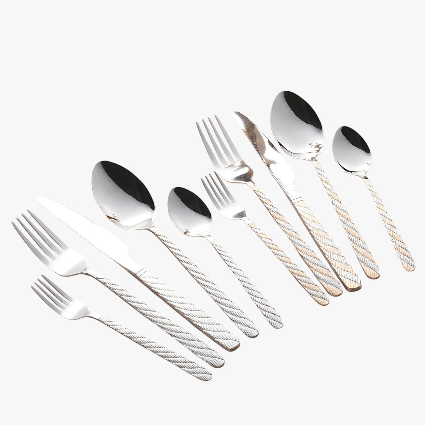 Haley | Set aus geflochtenem Besteck aus Edelstahl