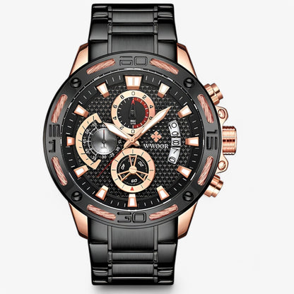 Linus | Luxus-Chronographenuhr aus Edelstahl