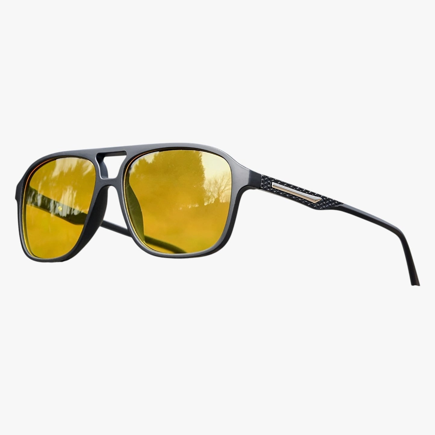 Harrison | Retro-Quadratische Sonnenbrille mit UV400-Schutz und Nachtblick
