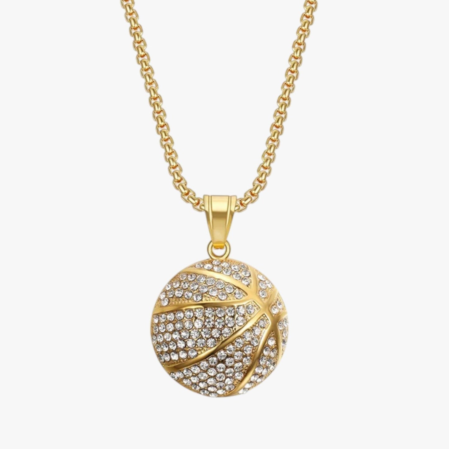 Kenji | Goldplated Halskette mit Basket Hip Hop Design