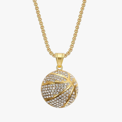 Kenji | Goldplated Halskette mit Basket Hip Hop Design