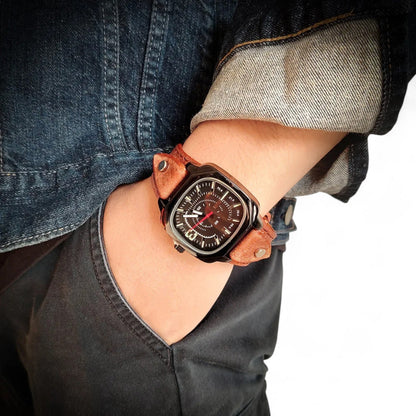 Lucca | Vintage-Uhr mit Lederarmband
