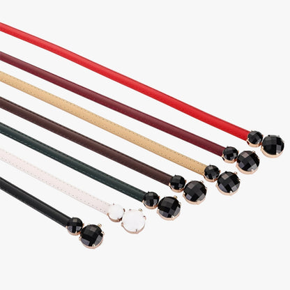 Caesy | Schmale Taille aus echtem Leder - Verstellbare Eleganz