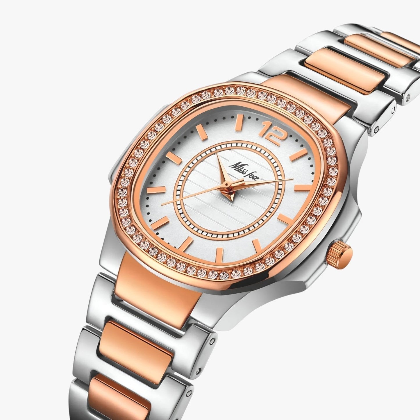 Gwen | Elegante wasserdichte Uhr mit Diamanten