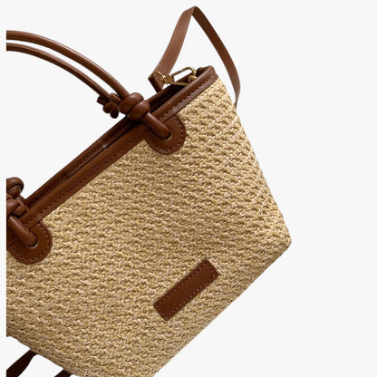 Herbst | Leichte Strohtasche für den Sommer, Chic und bereit für den Strand