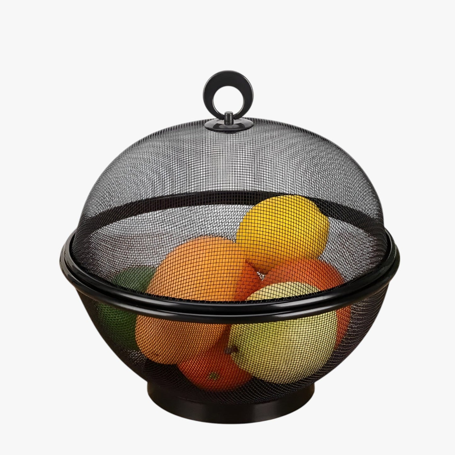 Edith | Fliegenfrei & Geräumig: Obstschale aus Edelstahl mit Deckel und großem Volumen