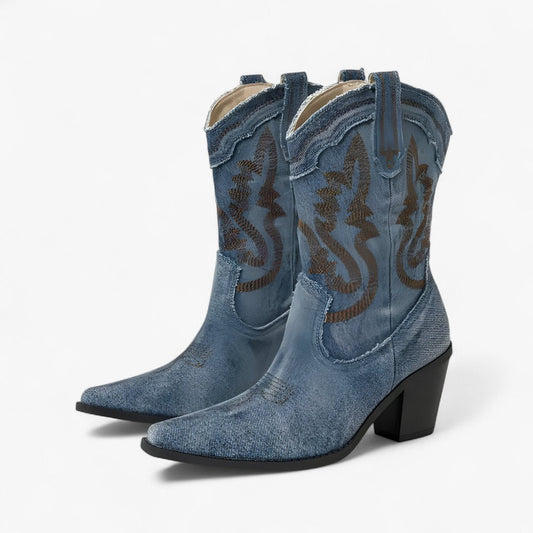 Savannah | Retro Western Stil gestickte Cowboystiefel