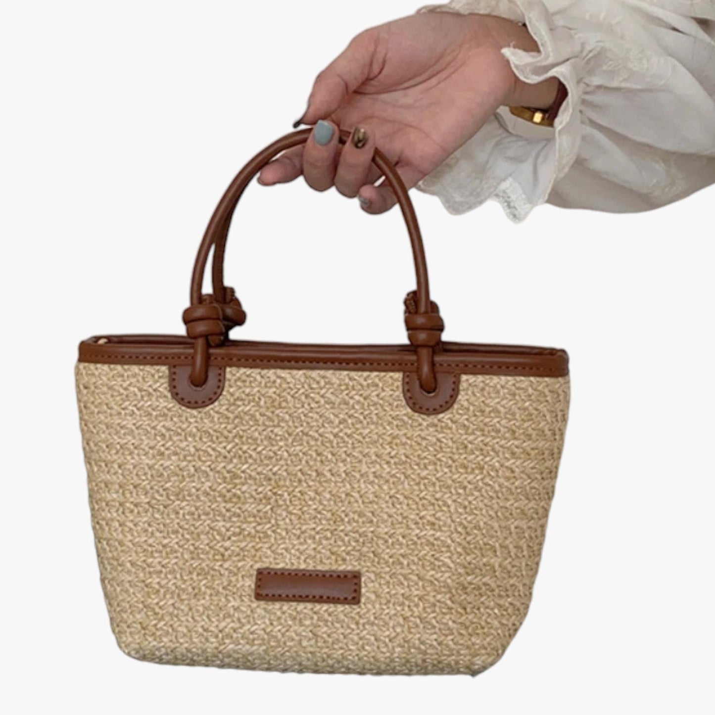 Herbst | Leichte Strohtasche für den Sommer, Chic und bereit für den Strand