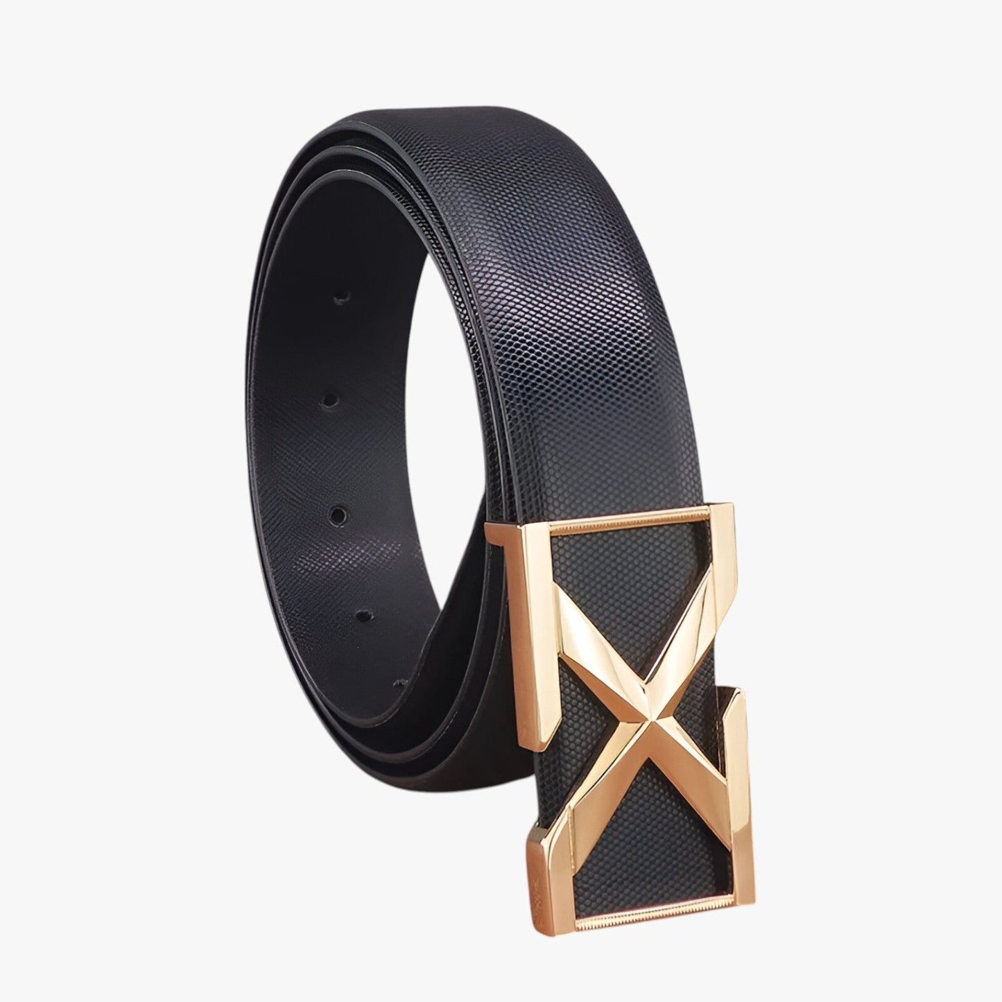 Luke | Herren-Gürtel mit X-Schnalle, luxuriöser Casual-Stil für Jugendliche