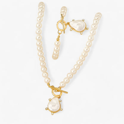Unregelmäßiges Perlen-Schmuckset – Elegant & Auffällig