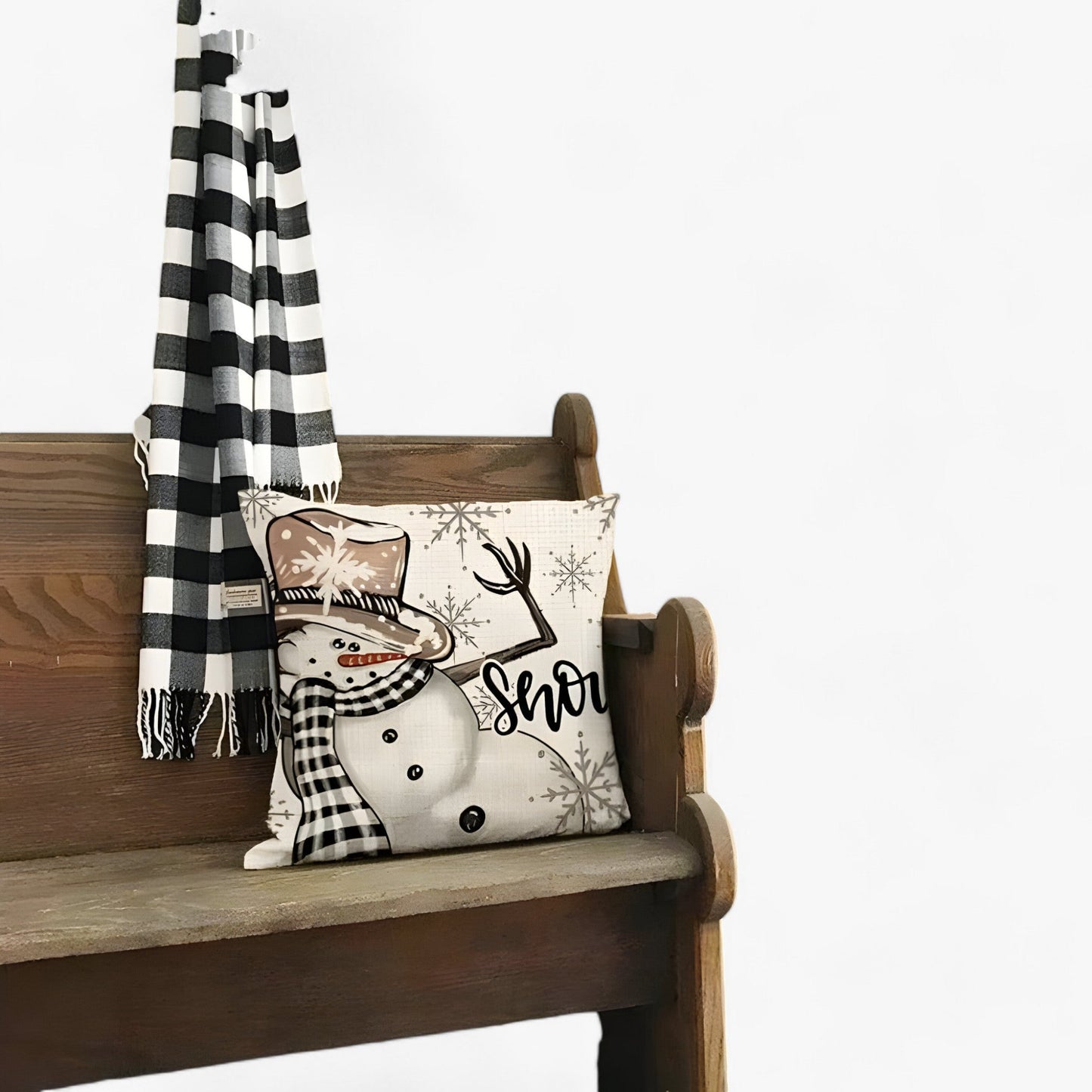 Frostig | Weihnachtskissenbezug aus Leinen – festliche und gemütliche Dekoration für Zuhause