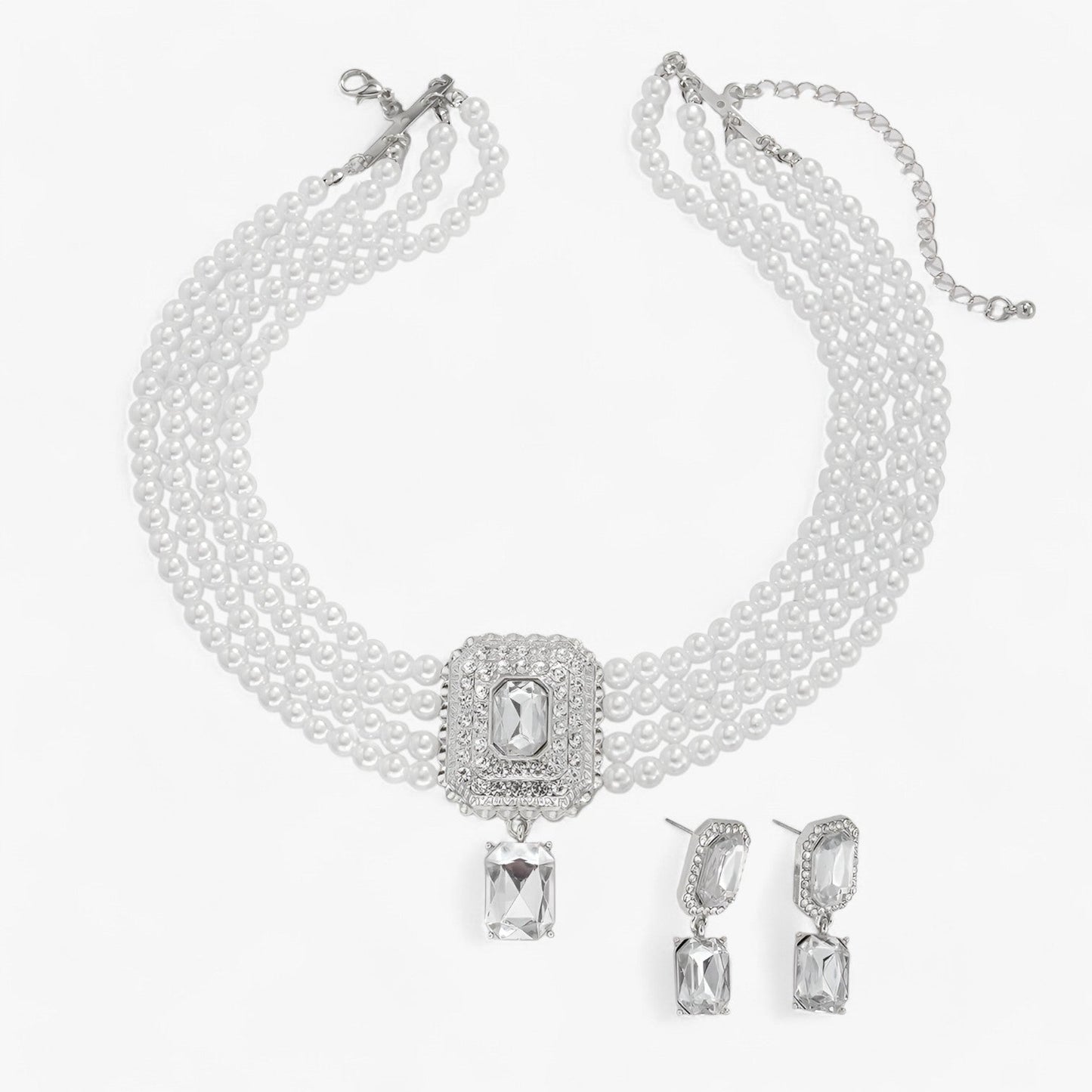 Lacteo Retro Eleganz: Mehrlagiges Perlen-Schmuckset für Damen