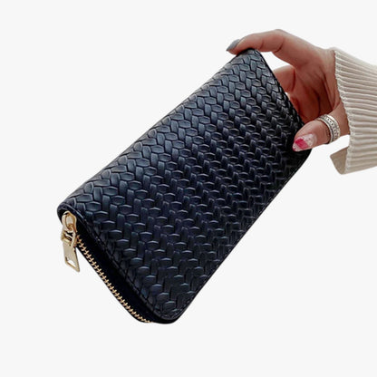 Elfenbein | Elegantes langes Portemonnaie mit Handytasche und Kartenfach