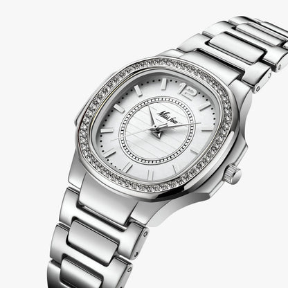 Gwen | Elegante wasserdichte Uhr mit Diamanten