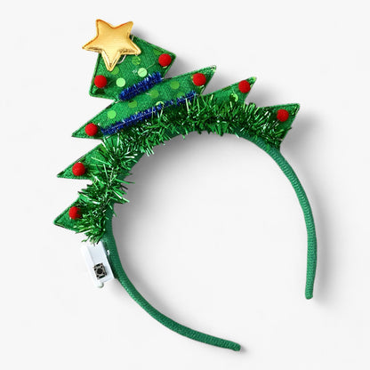 Weihnachts-Diadem mit LED-Schneeflocken-Lichtern - Festliches Stirnband für Mädchen und Frauen