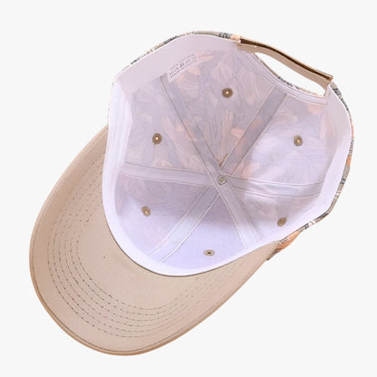 Ezra | Baumwoll-Basecap mit Blätterdruck und Sonnenvisier