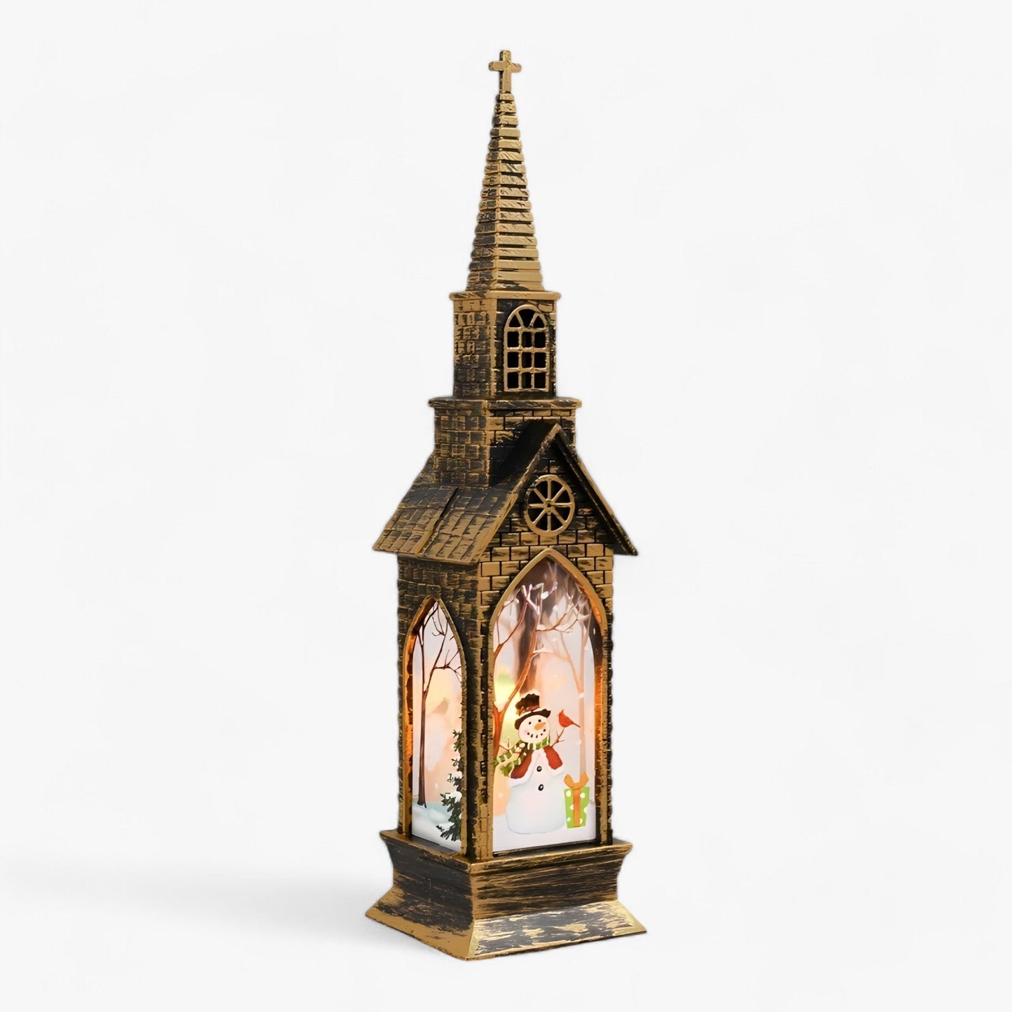Dekorative LED Tischlaterne Weihnachtsmann & Schneemann - Märchenhaftes Licht für Weihnachtsdekoration