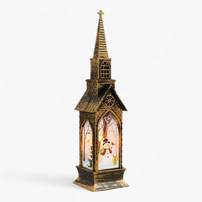 Dekorative LED Tischlaterne Weihnachtsmann & Schneemann - Märchenhaftes Licht für Weihnachtsdekoration