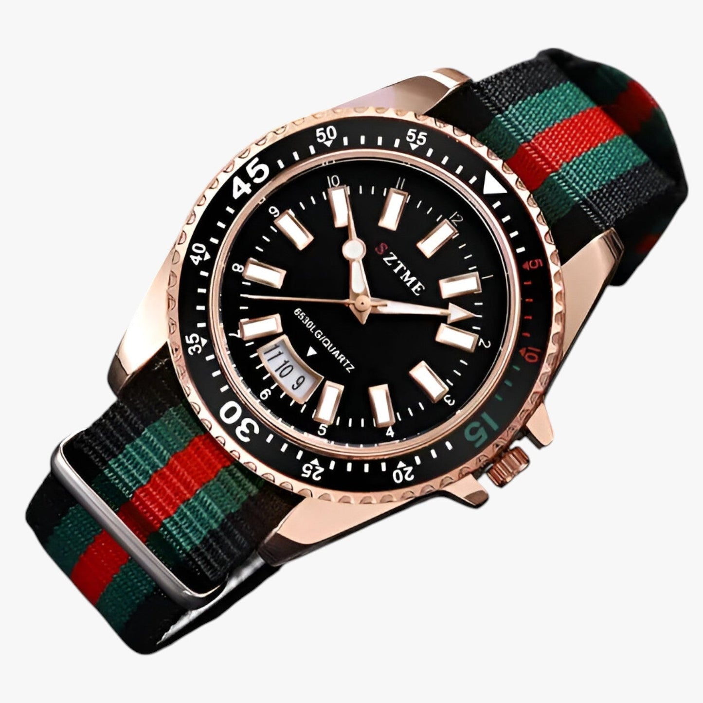 Lincoln | Elegante Uhr mit Nylonarmband und Nachtbeleuchtung