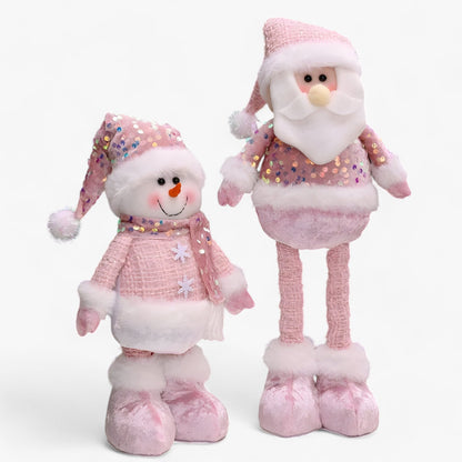 Fantastischer Winter | Weihnachtsdeko Zubehör Schneemann Alte Rosa - Fügen Sie ein wenig Magie Ihrem Interieur hinzu